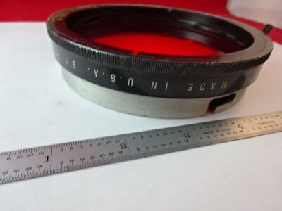 OPTICAL MOUNTED A-RED FILTER GLASS EASTMAN KODAK OPTICS AS IS #50-A-07