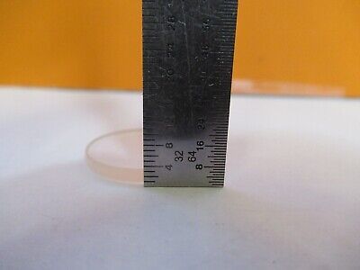 OPTICAL GLASS FLAT LENS MICROSCOPE PART OPTICS AS IS &3K-A-06