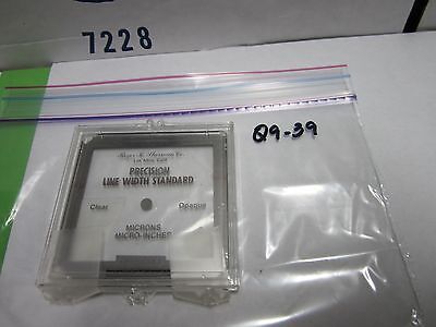 OPTICAL  PRECISION LINE STANDARD CALIBRATION ROGER SHERMAN OPTICS BIN#Q9-39