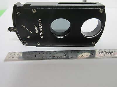 MICROSCOPE POLARIZER SLIDE OLYMPUS JAPAN OPTICS BIN#F3-80