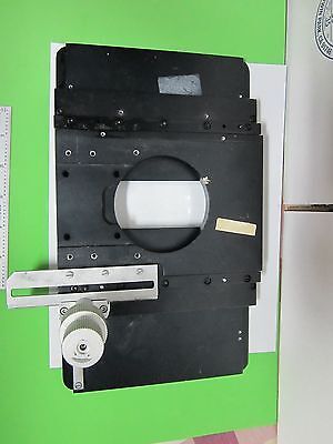 MICROSCOPE PART LARGE  LEITZ WETZLAR GERMANY STAGE MICROMETER AS IS  BIN#P6