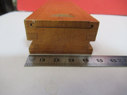 ANTIQUE EMPTY WOOD BOX for ACCESSORIES MICROSCOPE PART AS PICTURED F8-A-81