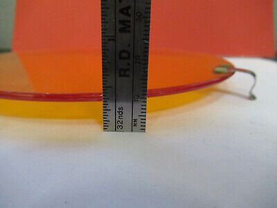 OPTICAL HUGE PLASTIC FILTER ORANGE PLATE OPTICS AS PICTURED &A7-B-28