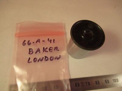 ANTIQUE BRASS EYEPIECE X10 BAKER LONDON MICROSCOPE PART AS PICTURED #66-A-41