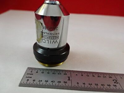 MICROSCOPE PART WILD SWISS OBJECTIVE LENS 10X OPTICS AS IS #M2-B-13