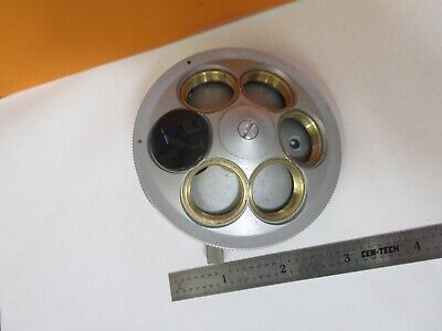 REICHERT AUSTRIA NOSEPIECE BRASS MICROSCOPE PART OPTICS AS PICTURED &11-B-08