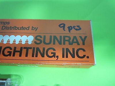 LAMP LOT 9 EA KOREA SUNRAY 1829 MINIATURE LAMPS for MICROSCOPE BIN#38