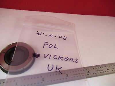 VICKERS ENGLAND POL POLARIZER MICROSCOPE PART OPTICS AS IS &W1-A-08