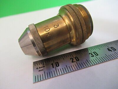 ANTIQUE BRASS REICHERT AUSTRIA OBJECTIVE MICROSCOPE PART AS PICTURED &Q9-A-18