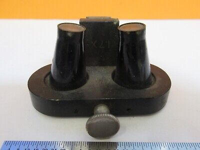 ANTIQUE BRASS STEREO OBJECTIVES OPTICS MICROSCOPE PART AS PICTURED &7B-B-83