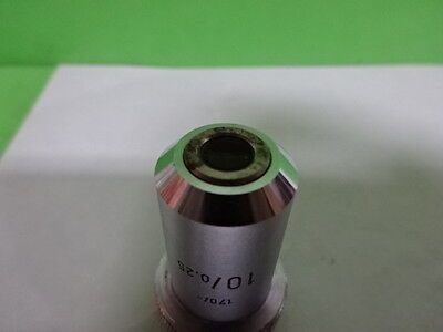 MICROSCOPE PART LEITZ GERMANY OBJECTIVE 10X OPTICS AS IS BIN#8M-C-17