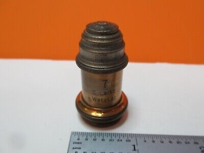 ANTIQUE LEITZ WETZLAR GERMANY objective "7" MICROSCOPE PART AS PICTURED &16-C-24