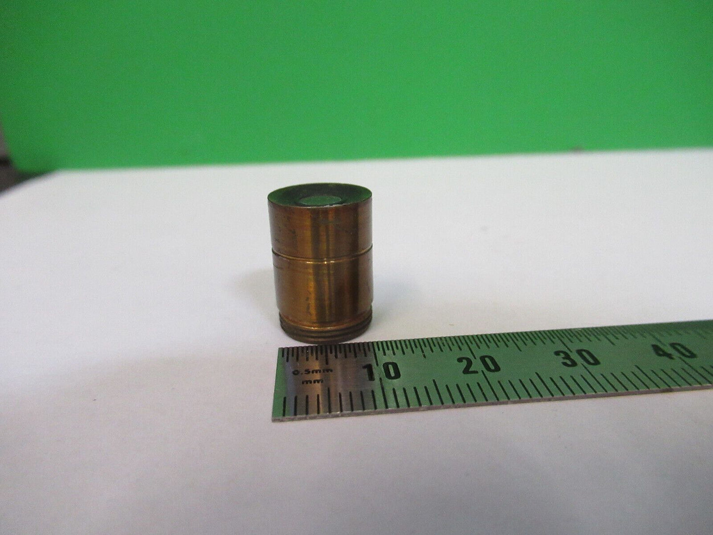 ANTIQUE OBJECTIVE LENS FRANCE MINIATURE RARE MICROSCOPE PART AS PICTURED R7-B-60