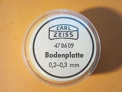 MICROSCOPE PART bodenplatte 0.2-0.3 mm CARL ZEISS GERMANY BIN#21