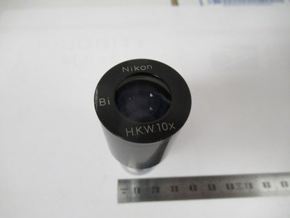 MICROSCOPE PART NIKON JAPAN EYEPIECE HKW10X OPTICS AS PICTURED #W1-A-12