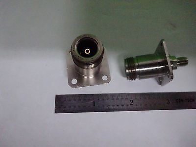 WEINSCHEL CONNECTOR ADAPTER N to SMA BULKHEAD RF MICROWAVE FREQUENCY BIN#Y1-21