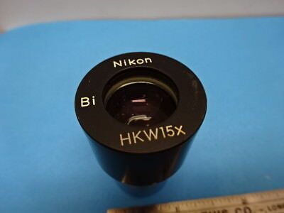 NIKON JAPAN Bi HKW15X EYEPIECE OCULAR MICROSCOPE PART OPTICS AS IS &90-A-08