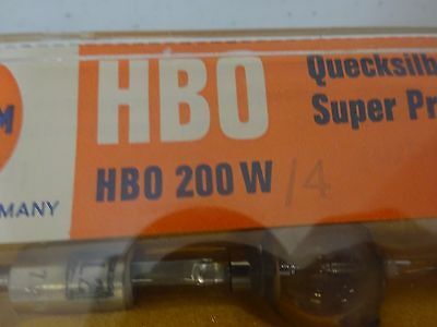 USED MICROSCOPE LAMP HBO 200W/4 OSRAM GERMANY ILLUMINATOR OPTICS AS IS BIN#S5-97