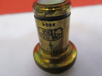 ANTIQUE CARL ZEISS GERMANY OBJECTIVE 50 MICROSCOPE PART AS PICTURED &8Z-A-128