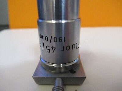 REICHERT AUSTRIA OBJECTIVE 45X /190 FLUOR MICROSCOPE PART AS PICTURED &W2-B-49