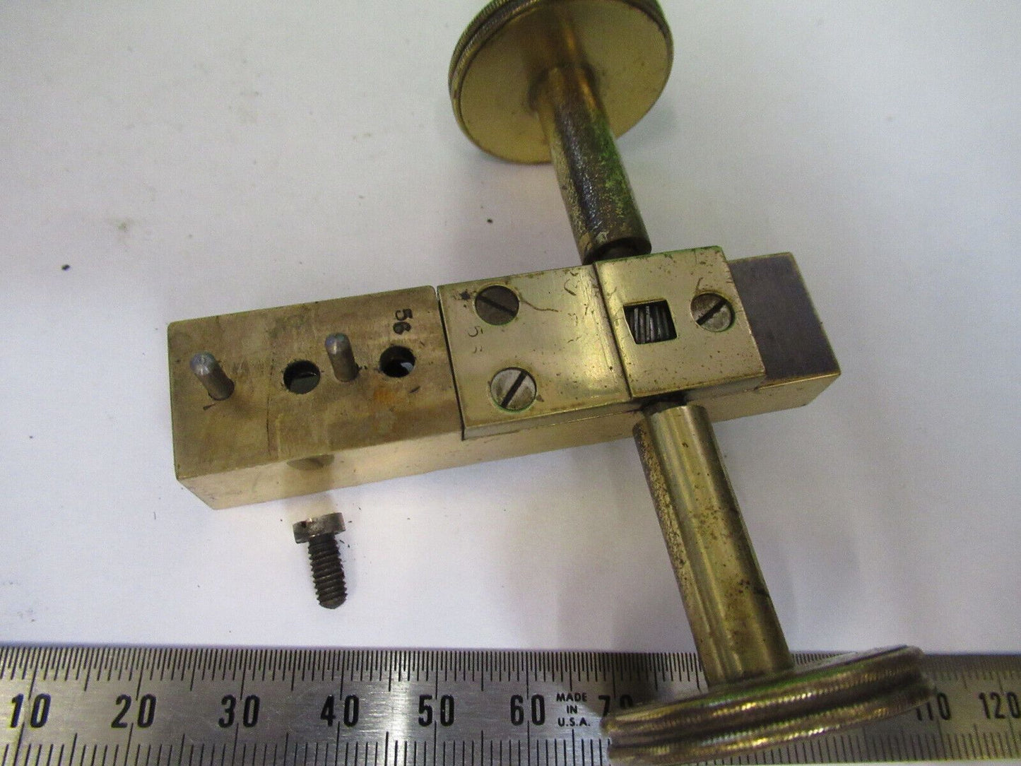 BAUSCH LOMB ANTIQUE BRASS TUBUS HOLDER MICROSCOPE PART AS PICTURED #W5-B-12