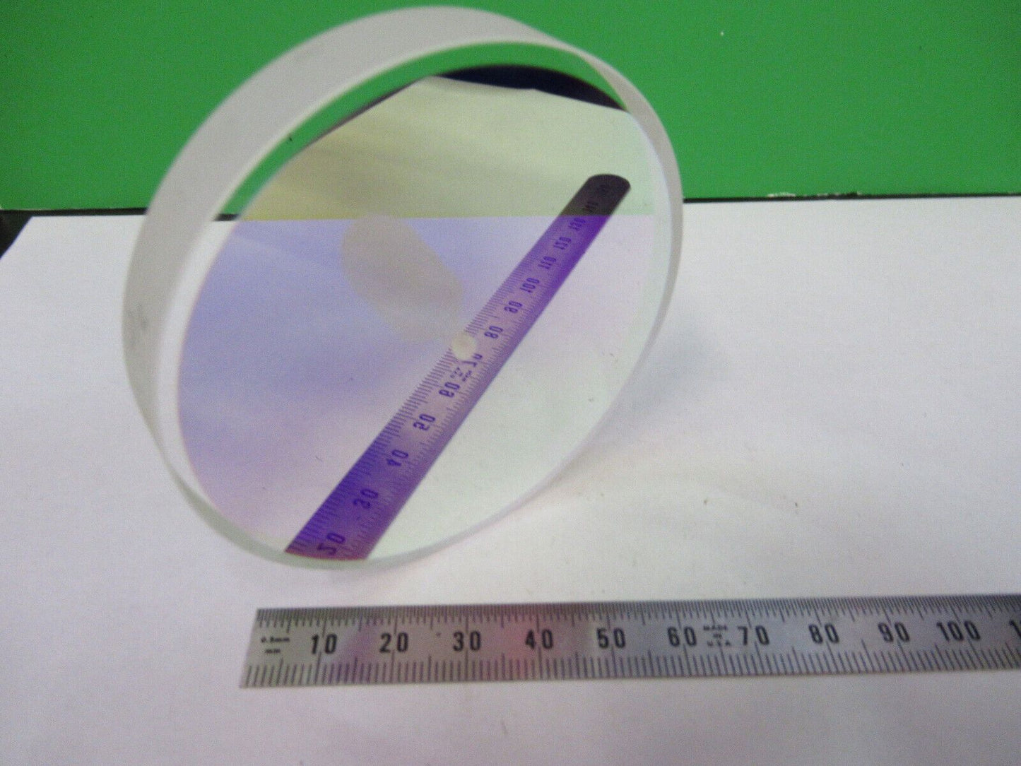 OPTICAL FLAT 3" DIAMETER SUBSTRATE FUSED SILICA  1/5 WAVE AS PICTURED #P8-B-14