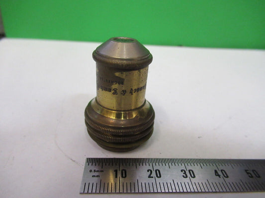 ANTIQUE BRASS BAUSCH LOMB OBJECTIVE 16mm MICROSCOPE PART AS PICTURED G5-A-54