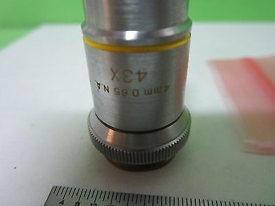 MICROSCOPE PART OBJECTIVE BAUSCH LOMB 43X OPTICS AS IS BIN#K7-F-21