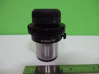 MICROSCOPE PART EYEPIECE WILD LEICA G 10X/21 SWISS OPTICS AS IS BN#V4-01