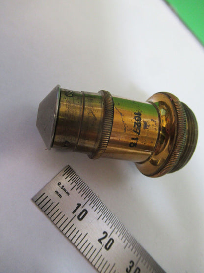 ANTIQUE BRASS SPENCER 44X 4mm OBJECTIVE MICROSCOPE AS PICTURED #H3-A-20