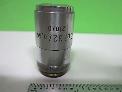 MICROSCOPE PART OBJECTIVE REICHERT AUSTRIA EPI 32X OPTICS AS IS BIN#T3-14