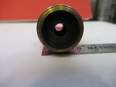 ANTIQUE ERNST LEITZ BRASS OBJECTIVE MICROSCOPE PART OPTICS AS PICTURED &13-FT-38