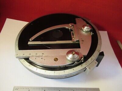 ZEISS GERMANY TABLE STAGE POL POLARIZER ROTATABLE MICROSCOPE PART AS PIC &13-50