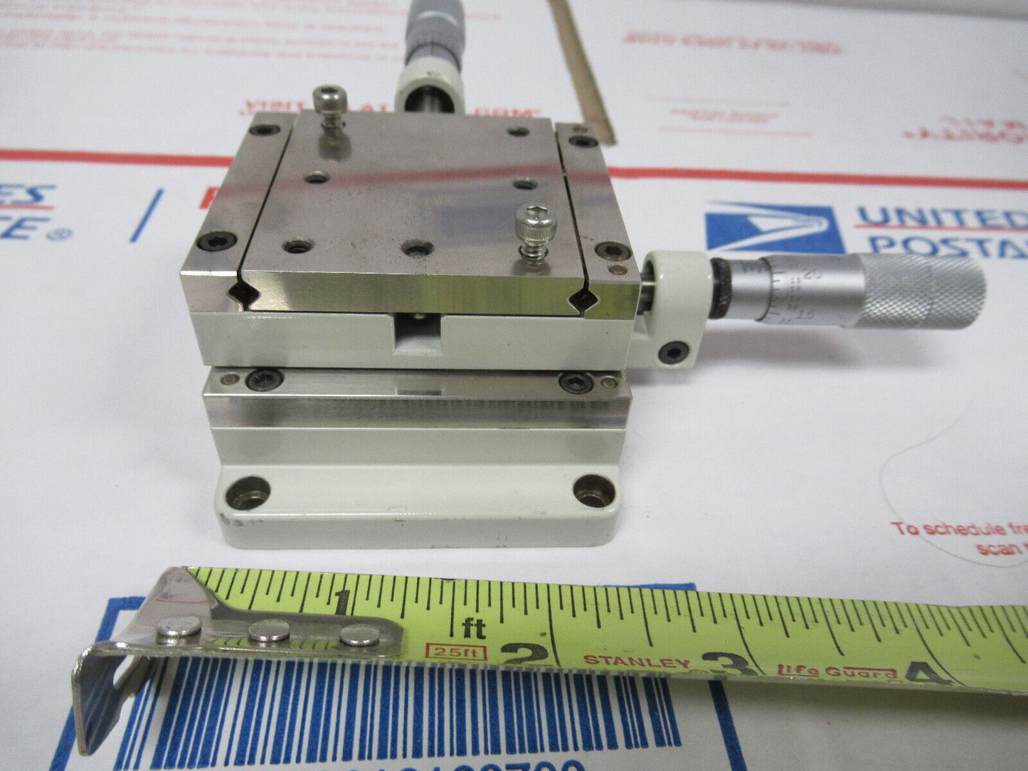 OPTICAL LINE TOOL CO. STAGE B RH MICROMETER LASER OPTICS AS PICTURED &W7-B-41