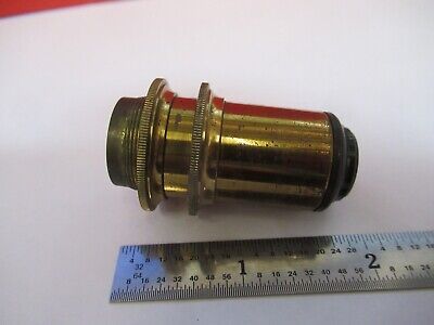 ANTIQUE BRASS HENRY CROUCH LONDON 2" OBJECTIVE MICROSCOPE AS PICTURED &Q1-A-10