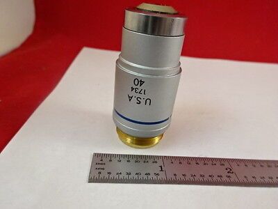 MICROSCOPE PART REICHERT PLAN ACHRO OBJECTIVE [cloudy] 40X OPTICS AS IS #D2-B-20