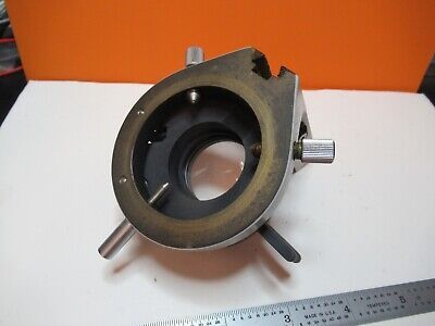 ZEISS GERMANY BRASS CONDENSER HOLDER MICROSCOPE PART AS PICTURED &FT-5-75