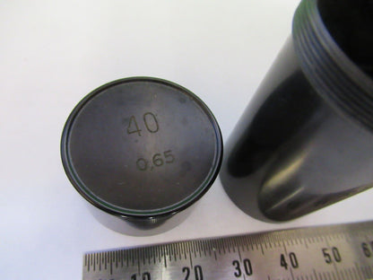 CARL ZEISS GERMANY  EMPTY CANISTER OBJECTIVE MICROSCOPE PART AS PICTURED S2-C-35