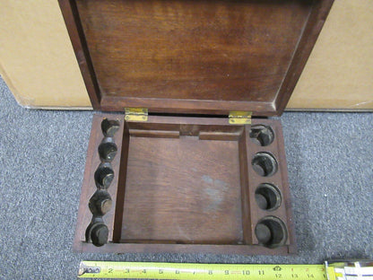 ANTIQUE EMPTY WOOD BOX GRUNOW MICROSCOPE PART AS PICTURED LOB