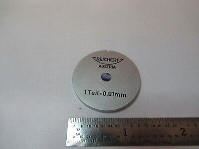 REICHERT AUSTRIA CALIBRATION STANDARD 0.01 MICROSCOPE PART AS PICTURED &3K-A-63