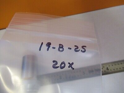 UNKNOWN MAKER OBJECTIVE 20X OPTICS MICROSCOPE PART AS PICTURED &19-B-25