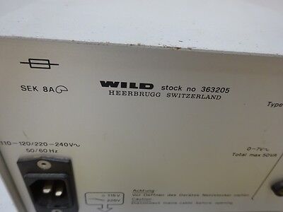 MICROSCOPE PART WILD SWISS MTR28 POWER SUPPLY LAMP OPTICS AS IS BIN#TD-1