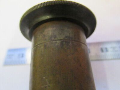 ANTIQUE BRASS RARE EYEPIECE OCULAR OPTICS MICROSCOPE PART AS PICTURED &8Y-A-47