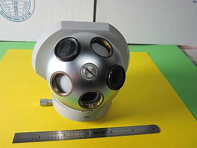 MICROSCOPE PART ZEISS GERMANY 0.8x TURRET NOSEPIECE HEAD OPTICS BIN#26-01