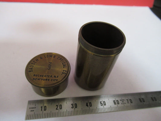 EMPTY BAUSCH LOMB BRASS OBJECTIVE CANISTER MICROSCOPE PART AS PICTURED G4-A-62