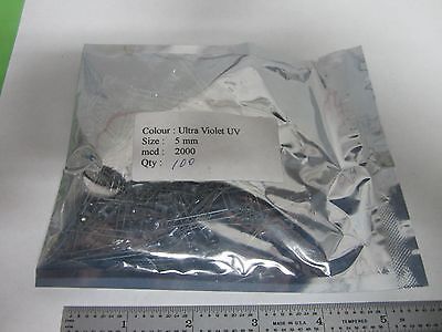 OPTICAL lot 100 pieces ULTRAVIOLET UV 5 mm MCD 2000 LED LAMP OPTICS BIN#R3-70