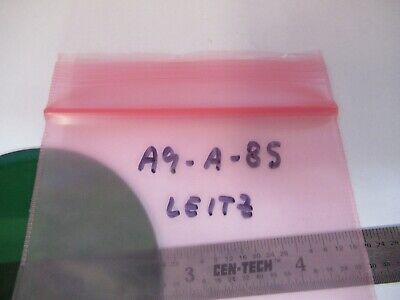 LEITZ GREEN GLASS FILTER MEASURING TOOLMAKER MICROSCOPE PART AS PIC &A9-A-85