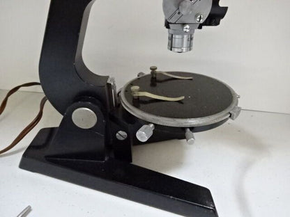 MICROSCOPE VINTAGE REICHERT WIEN POLARIZATION AUSTRIA POL OPTICS AS IS #TB-4