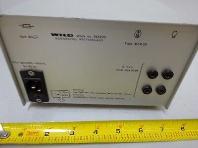 MICROSCOPE PART WILD SWISS MTR28 POWER SUPPLY LAMP OPTICS AS IS BIN#TD-1