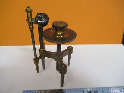 ANTIQUE BRASS SPHEROMETER LENS OPTICS METER MICROSCOPE PART AS PICTURED &8M-A-04